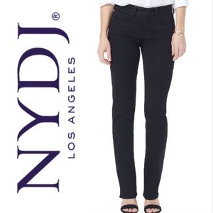 NYDJ Jet Black Straight Leg Pants